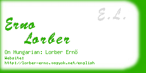 erno lorber business card